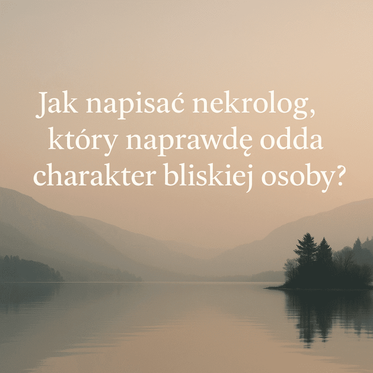 Jak napisać nekrolog.
